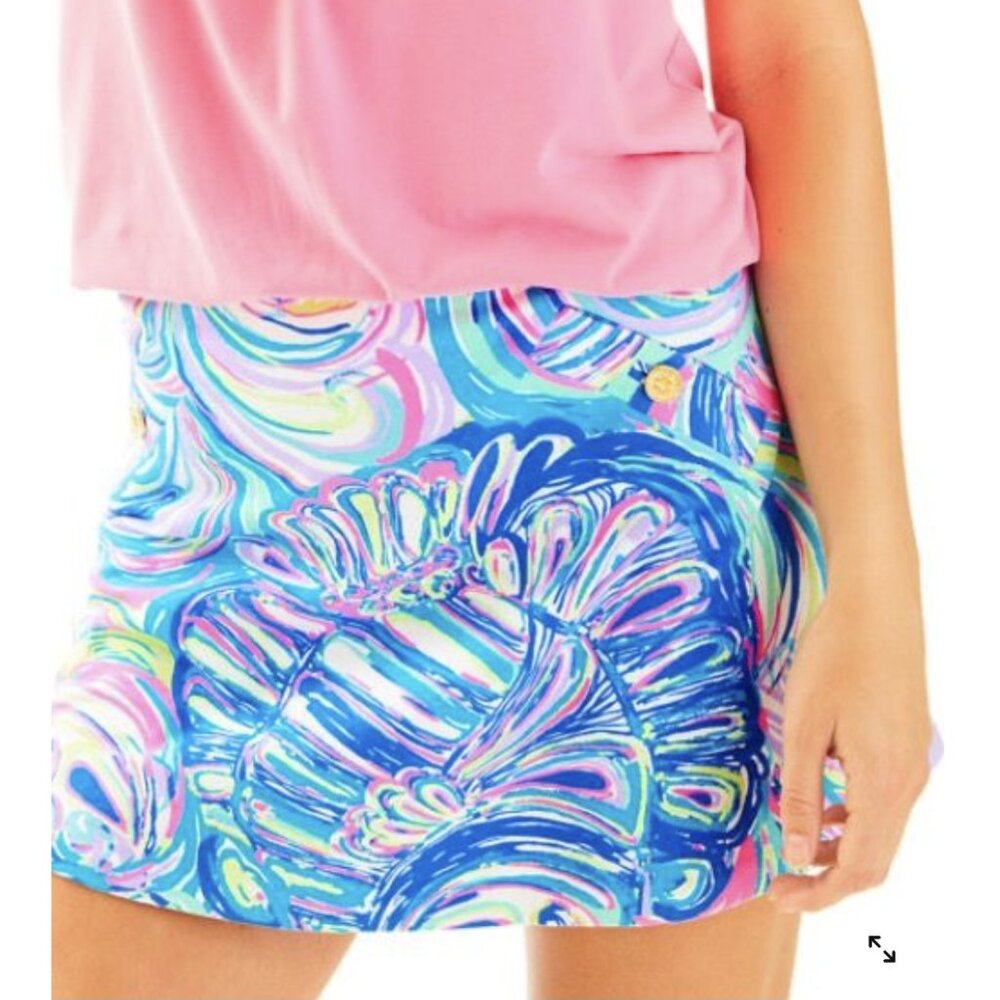 Lilly Pulitzer Womens Madison Skort XS Gillty Pleasure Stretch Built-In …